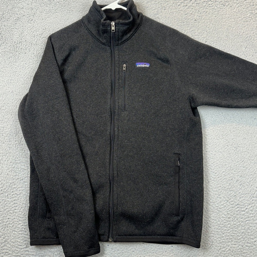 Patagonia Jacket Mens Medium Better Sweater Black Full Zip Fleece Long Sleeve